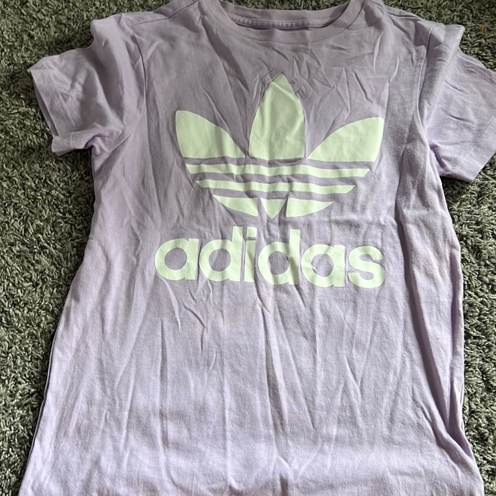 purple adidas tee!